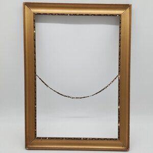 Art Deco Wood Picture Photo Frame Gesso AS IS 13.5"x18.75" VTG